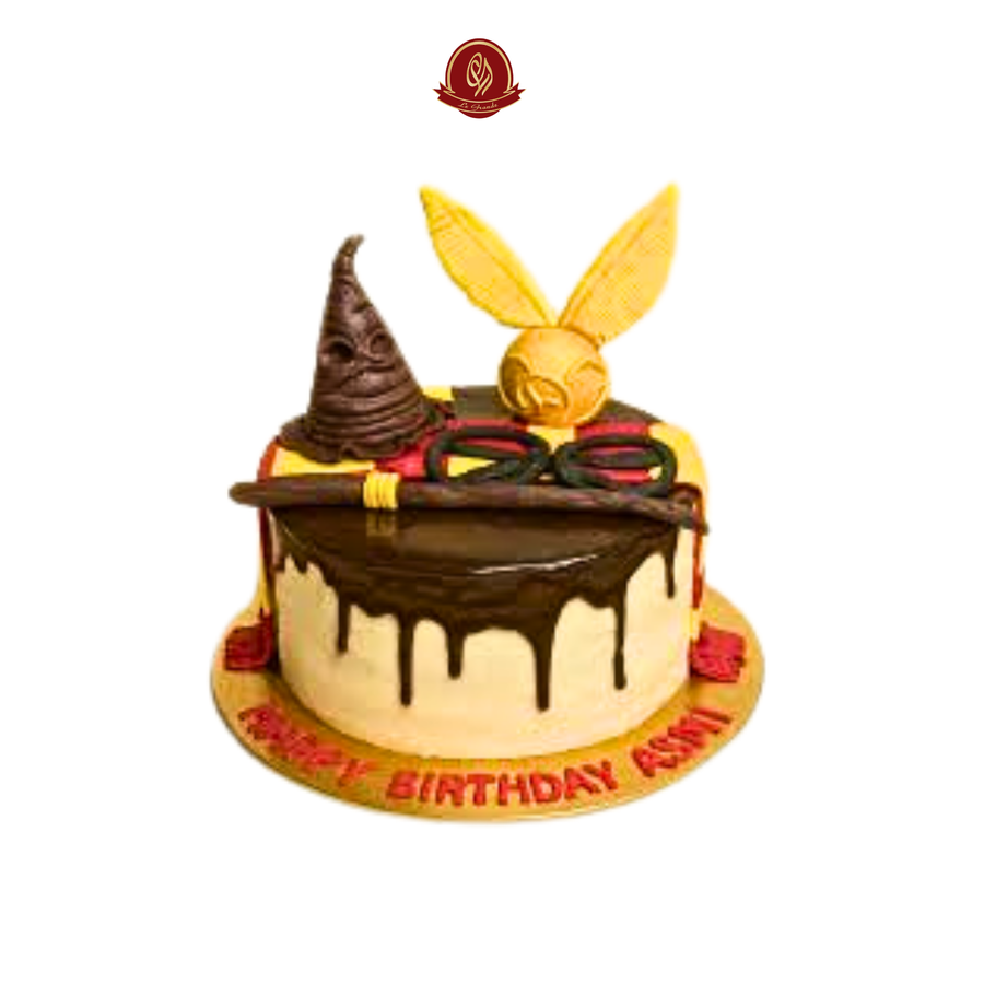 Sorting Hat & Golden Snitch Drip Cake - Abu Dhabi in Abu Dhabi | Harry Potter cakes Delivery UAE – Legrandeuae
