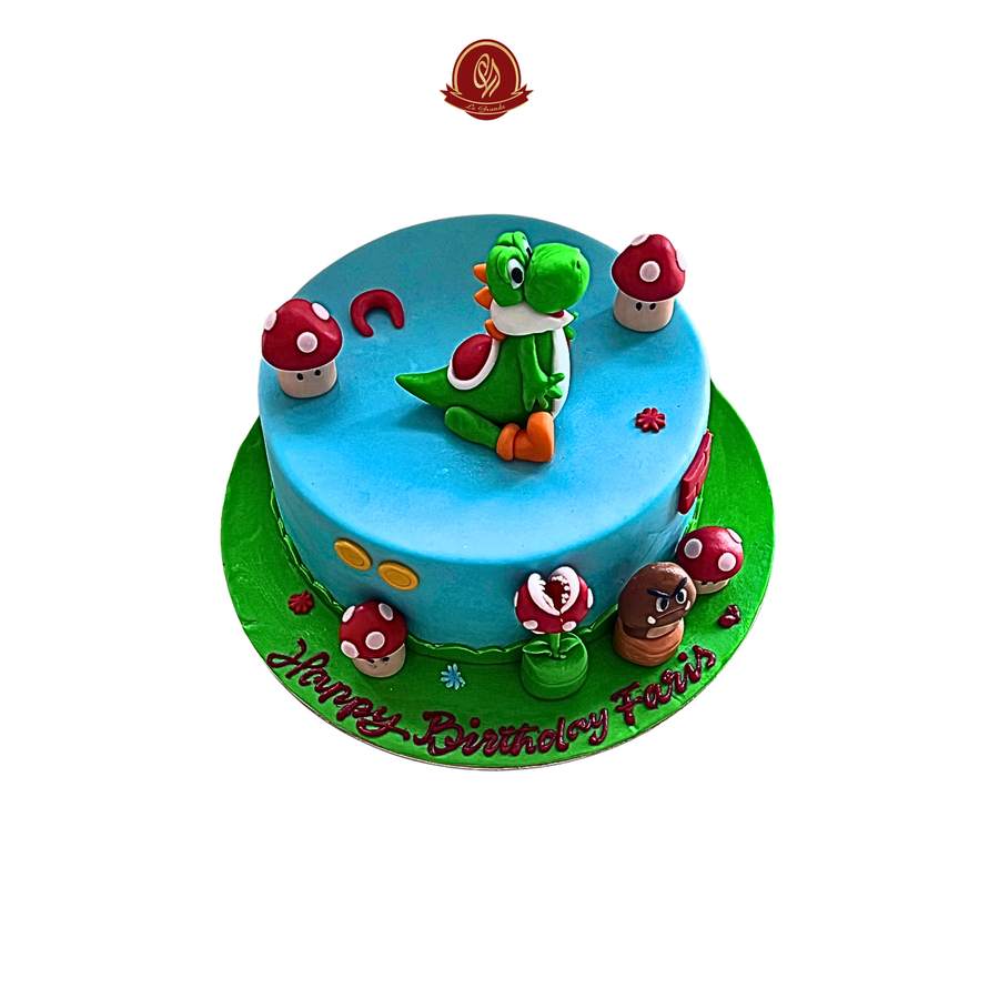 Yoshi Themed Birthday Cake ART Abu Dhabi