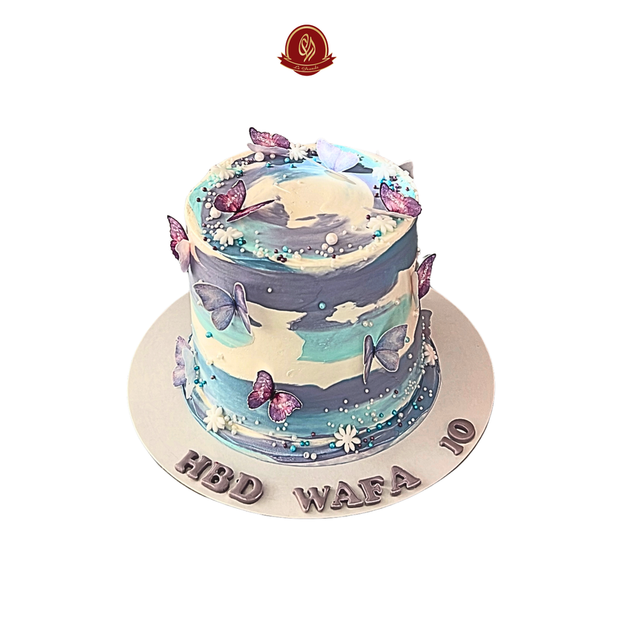 Butterfly cake Blue Abu Dhabi