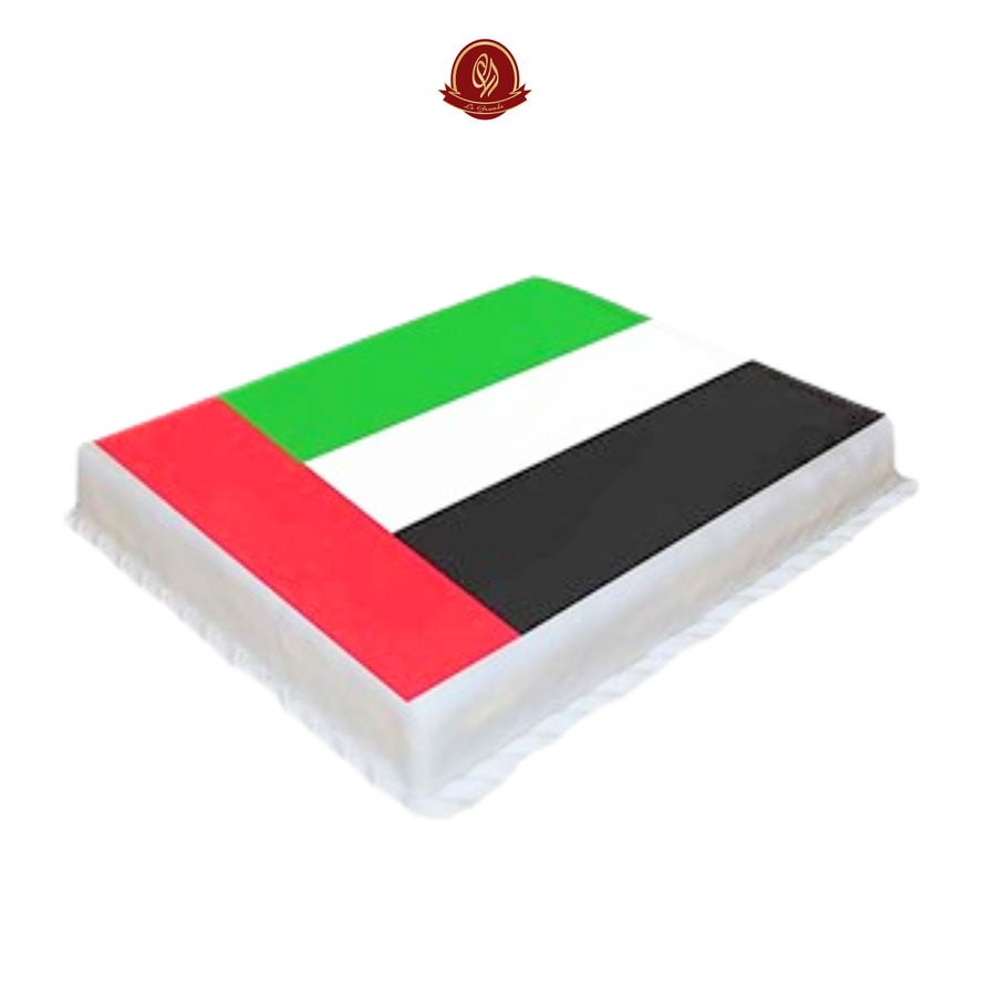 National Day Flag Printed Square Cake – UAE Celebration Cake | Abu Dhabi & UAE Delivery in Abu Dhabi | National Day cakes Delivery UAE – Legrandeuae