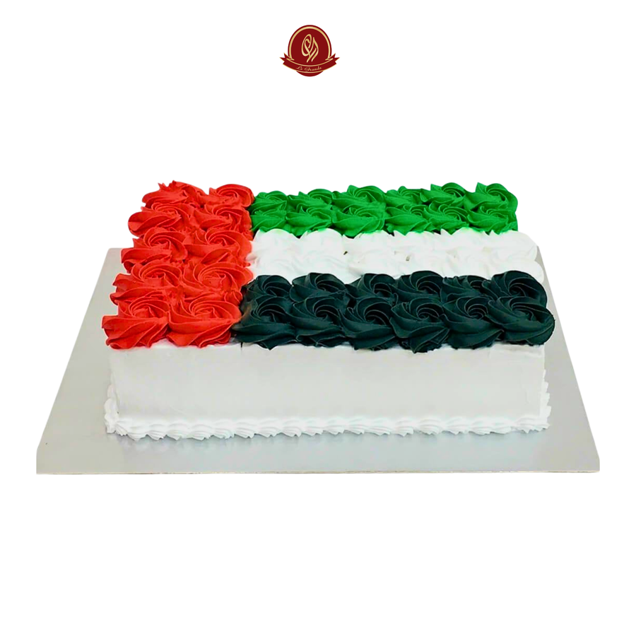 UAE Flower Designed National Day Cake – Patriotic Floral Cake | Abu Dhabi & UAE Delivery in Abu Dhabi | National Day cakes Delivery UAE – Legrandeuae