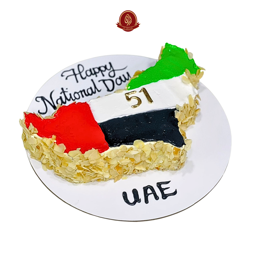Golden UAE National Day Cake – Luxury Patriotic Celebration Cake | Abu Dhabi & UAE Delivery in Abu Dhabi | National Day cakes Delivery UAE – Legrandeuae
