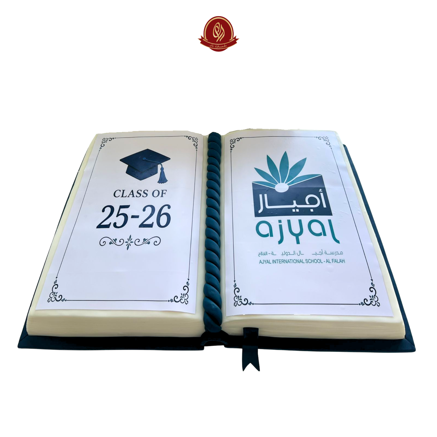 White Color Book Shape Graduation Cake - Abu Dhabi