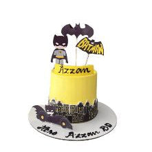 Batman Theme Birthday Cake with Customized Name - Abu Dhabi in Abu Dhabi | Batman cakes Delivery UAE – Legrandeuae