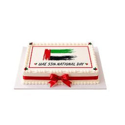 UAE National Day Celebration Cake with Flag Design and Red Ribbon Bow - Abu Dhabi in Abu Dhabi | National Day cakes Delivery UAE – Legrandeuae