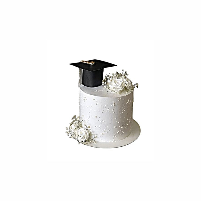 Success Treat Graduation Cake with Flowers – Abu Dhabi in Abu Dhabi | Graduations Cakes Delivery UAE – Legrandeuae
