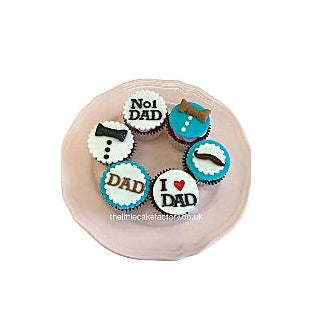 I Love Dad, No.1 Dad, Bow and Moustache Themed Fathers Day Cupcakes Abu Dhabi in Abu Dhabi | Fathers day Delivery UAE – Legrandeuae