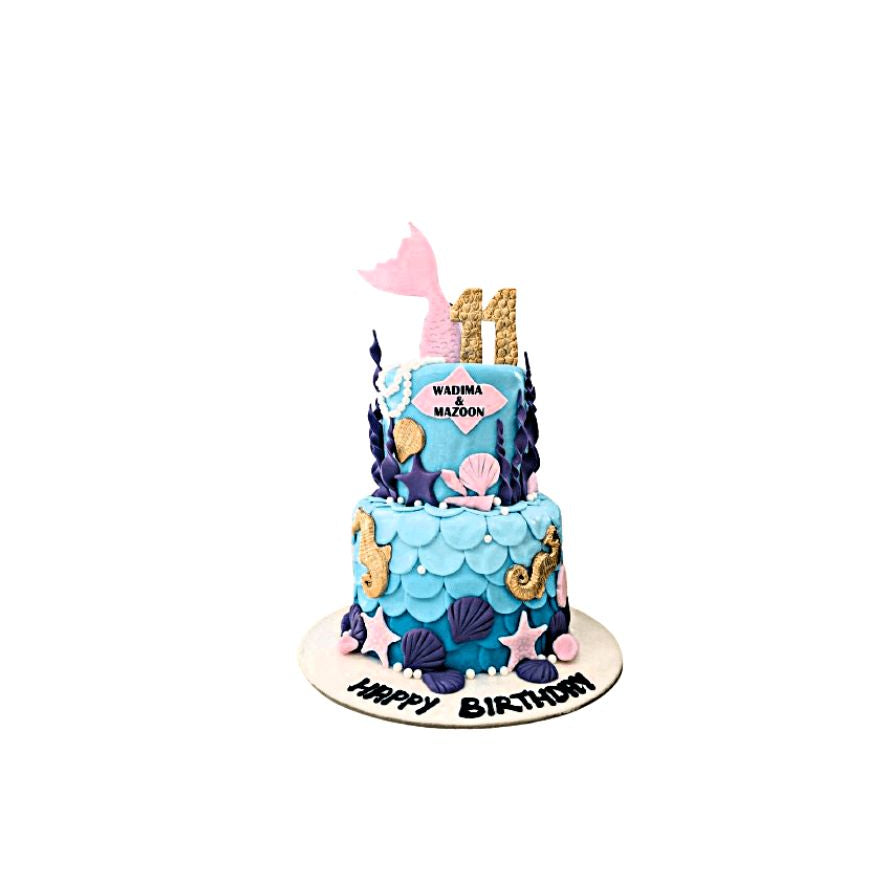 Ocean Treasure Mermaid Cake – Kids Birthday Cake Abu Dhabi in Abu Dhabi | Mermaid theme cakes Delivery UAE – Legrandeuae