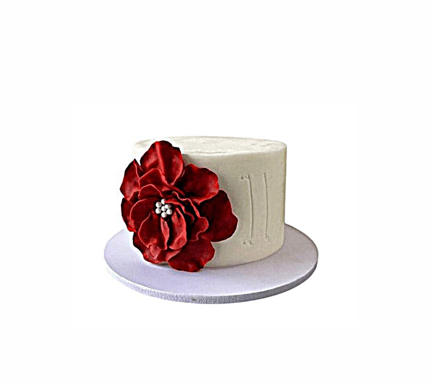 Deep Red Romance Birthday Cake – Luxury Romantic Cake for Adults | Abu Dhabi & UAE Delivery in Abu Dhabi | Birthday Cakes – Adults Delivery UAE – Legrandeuae
