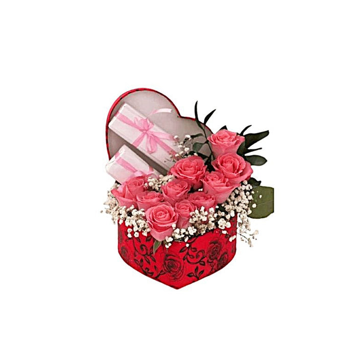 Mothers Day Heart-Shaped Floral Gift Arrangement - Abu Dhabi in Abu Dhabi | Mothers Day Bouquet Delivery UAE – Legrandeuae