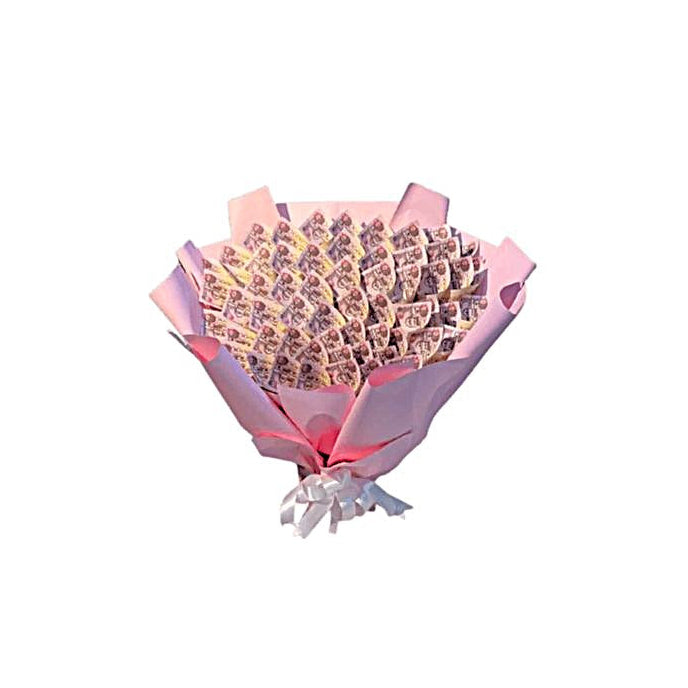 Graduation Blush Money Flower Bouquet – Luxury Cash & Floral Gift | Abu Dhabi & UAE Delivery in Abu Dhabi | Graduation Day Flowers Delivery UAE – Legrandeuae