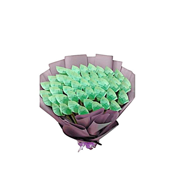 Graduation Luxury Money Bouquet in Purple Wrap – Premium Cash & Flower Gift | Abu Dhabi & UAE Delivery in Abu Dhabi | Graduation Day Flowers Delivery UAE – Legrandeuae