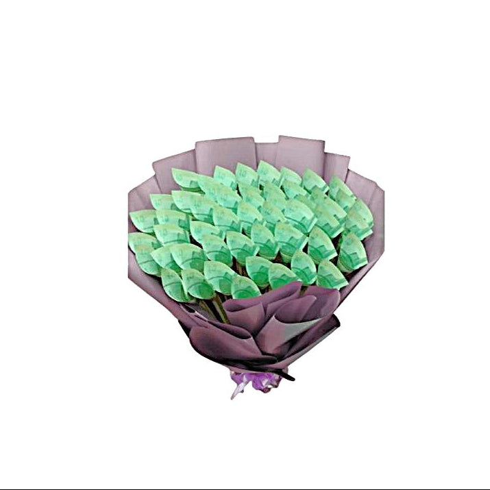 Luxury Money Bouquet in Purple Wrap For Birthday Celebration - Abu Dhabi in Abu Dhabi | Birthday Flowers / Bouquet (All Genders) Delivery UAE – Legrandeuae