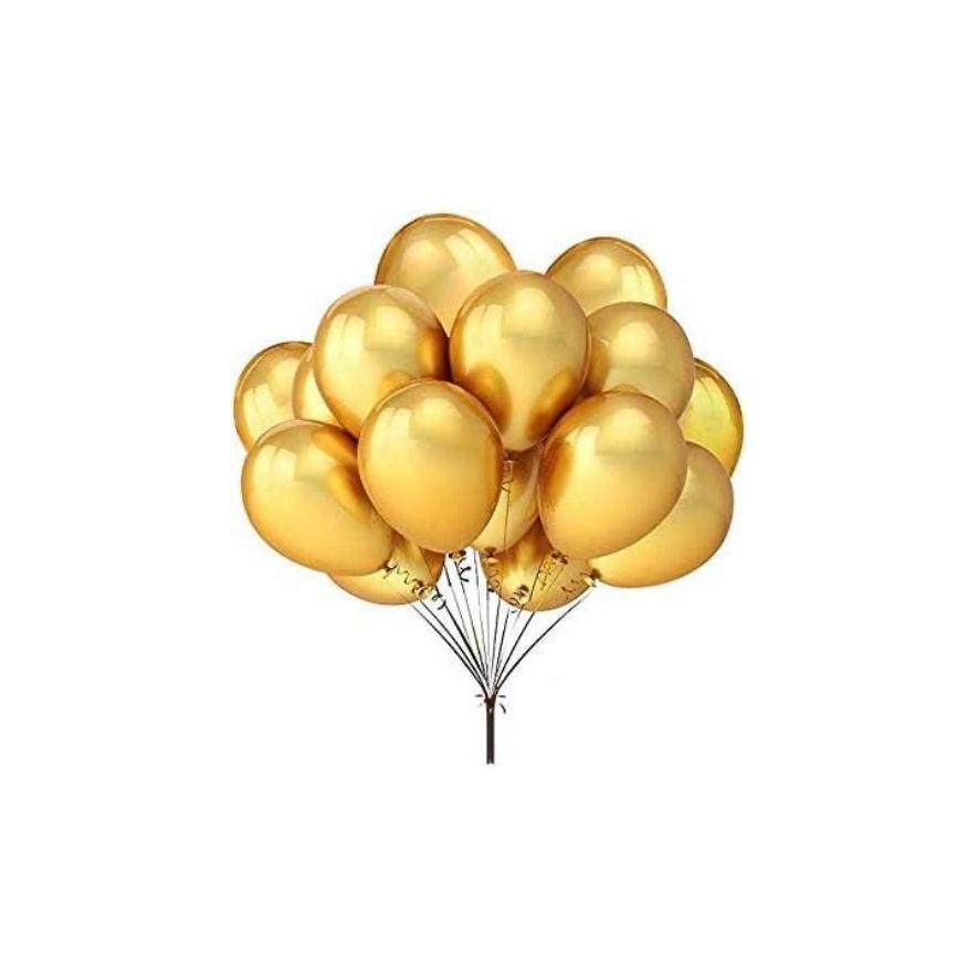 15 بالون هيليوم ذهبي