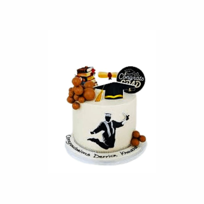 Final Bell Graduation Cake with Books – Abu Dhabi in Abu Dhabi | Graduations Cakes Delivery UAE – Legrandeuae