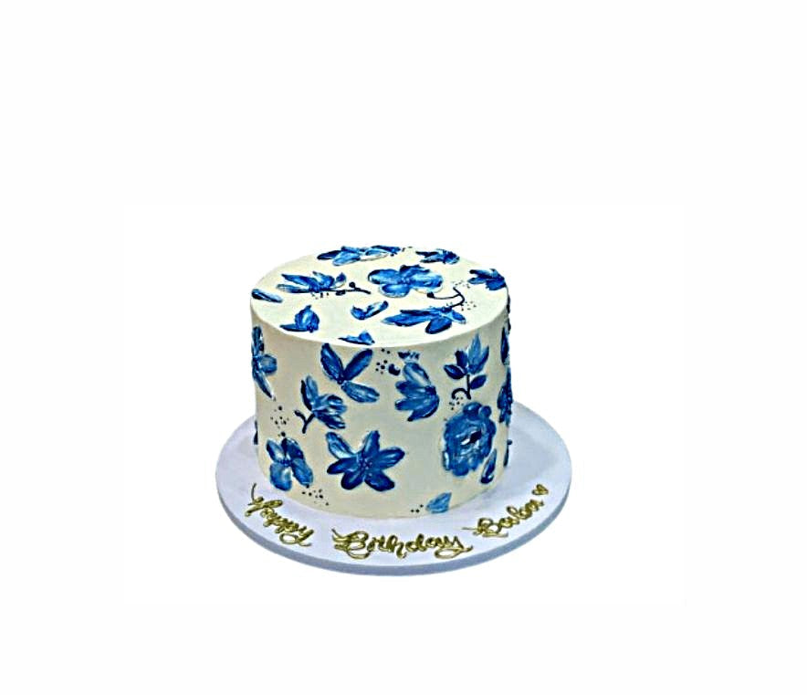 Sapphire Floral Dream Birthday Cake