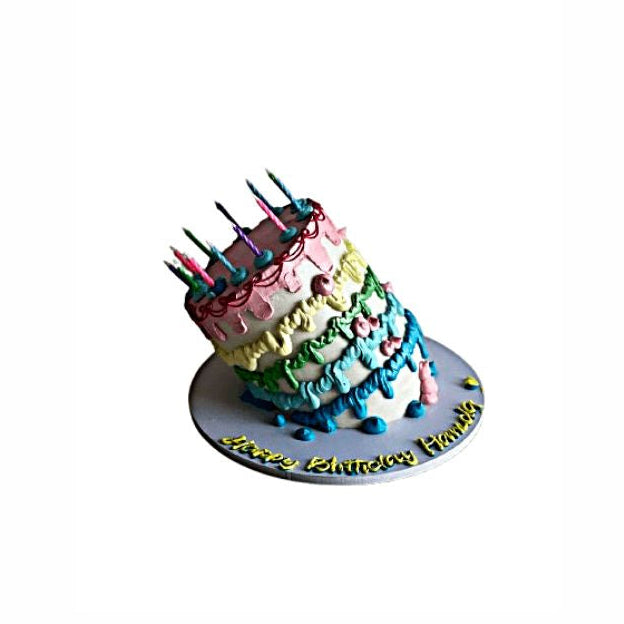 Candlelit Prism Birthday Cake – Luxury Elegant Cake for Adults | Abu Dhabi & UAE Delivery in Abu Dhabi | Birthday Cakes – Adults Delivery UAE – Legrandeuae