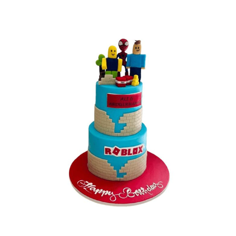 Epic Roblox Theme Multi-Tier Cake for Kids Birthday - Abu Dhabi in Abu Dhabi | Roblox Theme Cakes Delivery UAE – Legrandeuae