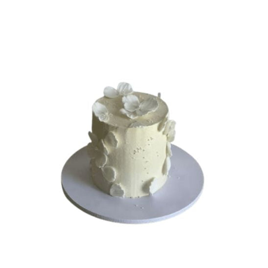 Elegant White Wafer Petal Bridal Shower Cake - Abu Dhabi in Abu Dhabi | Bride to be / Groom Cakes Delivery UAE – Legrandeuae