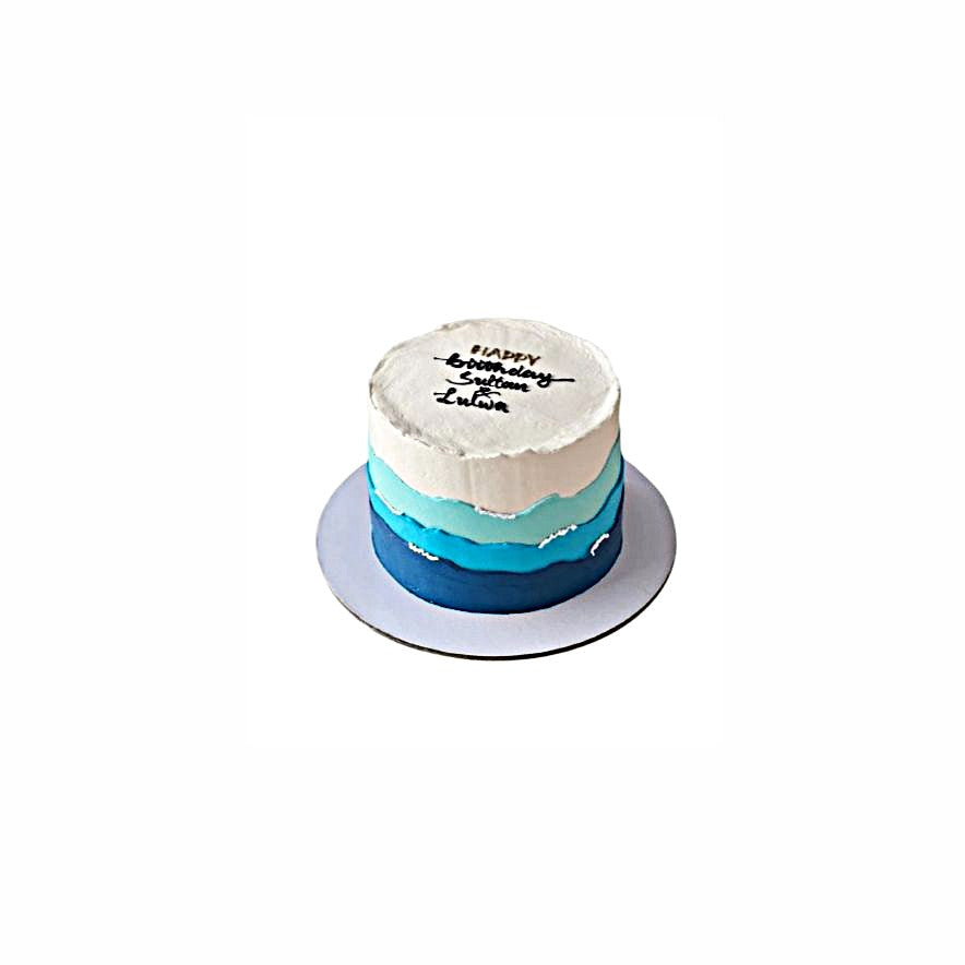 Blue Ocean Birthday Cake