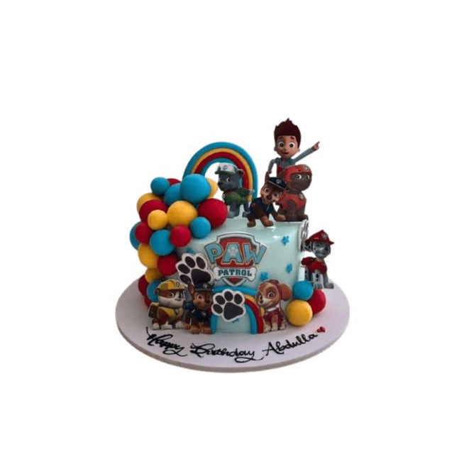 Custom Paw Patrol Rainbow & Balloon Cluster Cake Abu Dhabi - Abu Dhabi in Abu Dhabi | Paw Patrol cakes Delivery UAE – Legrandeuae