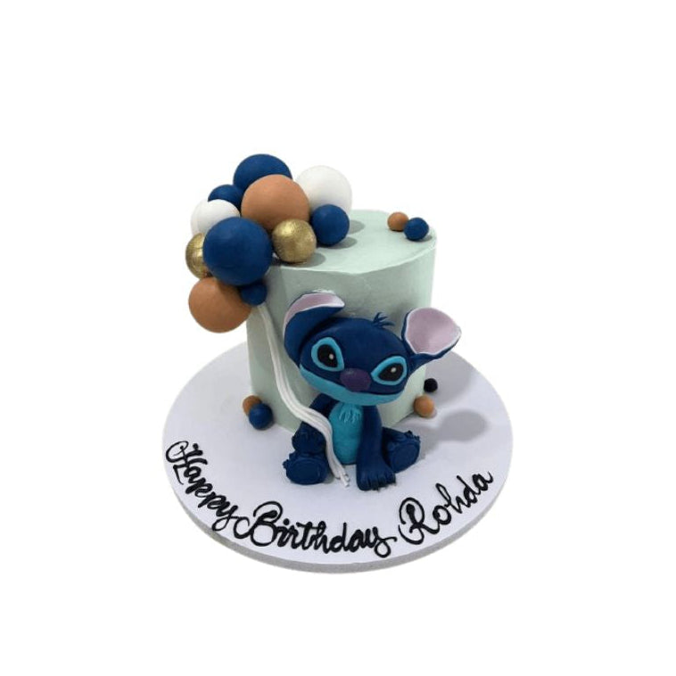 Deluxe 3D Stitch Holding Balloons Birthday Cake - Abu Dhabi in Abu Dhabi | Stitch cakes Delivery UAE – Legrandeuae