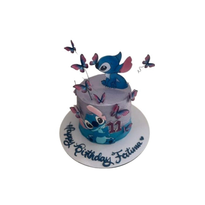 Custom Stitch Character Cake with Floating Butterflies - Abu Dhabi in Abu Dhabi | Stitch cakes Delivery UAE – Legrandeuae