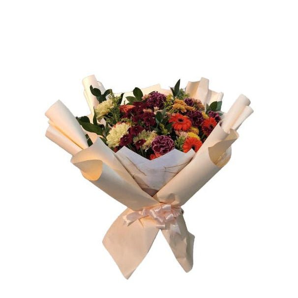 Bright Gerbera & Chrysanthemum Hand Bouquet - Abu Dhabi in Abu Dhabi | Flowers Delivery UAE – Legrandeuae