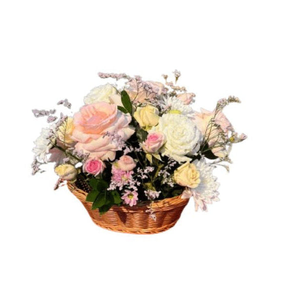 Mixed Flower Basket Arrangement - Abu Dhabi