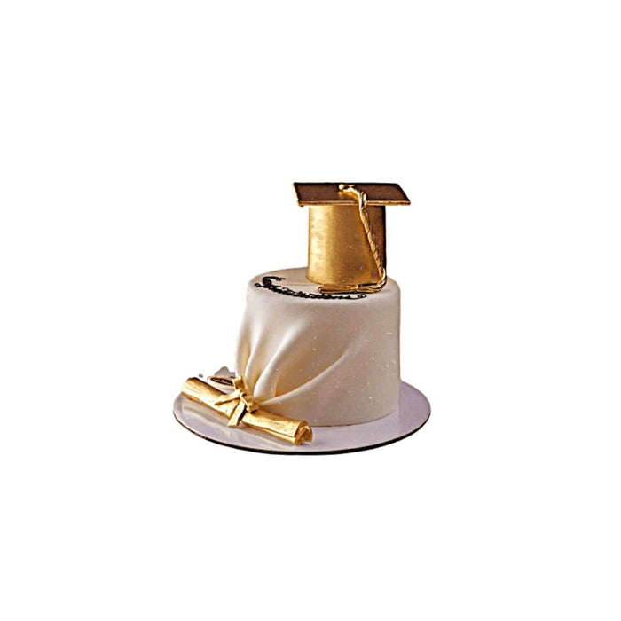 Knowledge King Graduation Cake with Golden Cap – Abu Dhabi in Abu Dhabi | Graduations Cakes Delivery UAE – Legrandeuae