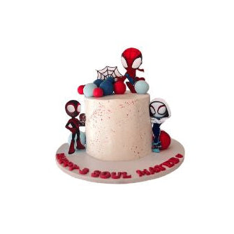 Spider-Man Superhero Birthday Cake with Spider-Verse Characters - Abu Dhabi