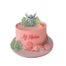 Pink Stitch Tropical Customize Stitch Birthday Themed Cake - Abu Dhabi in Abu Dhabi | Stitch cakes Delivery UAE – Legrandeuae