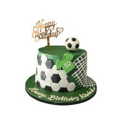 Football Soccer Theme Birthday Cake with Goalkeeper Jersey & Soccer Ball - Abu Dhabi