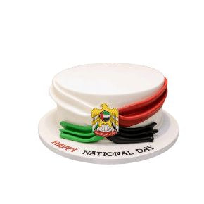 UAE National Day Cake with Flag Colors and Emblem  Patriotic Celebration Cake -Abu Dhabi