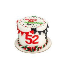 National day Celebration Cake with Red and Black Decorations - Abu Dhabi in Abu Dhabi | National Day cakes Delivery UAE – Legrandeuae