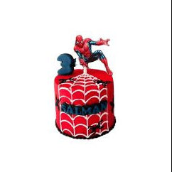 Spiderman Custom Name Cake with Red Web Design Personalized Superhero Birthday Cake - Abu Dhabi