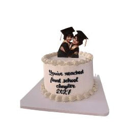 Graduation Cake – “You’ve Reached the Final School Chapter 2027” Cake with Graduation Topper - Abu Dhabi in Abu Dhabi | Graduation Cakes Delivery UAE – Legrandeuae