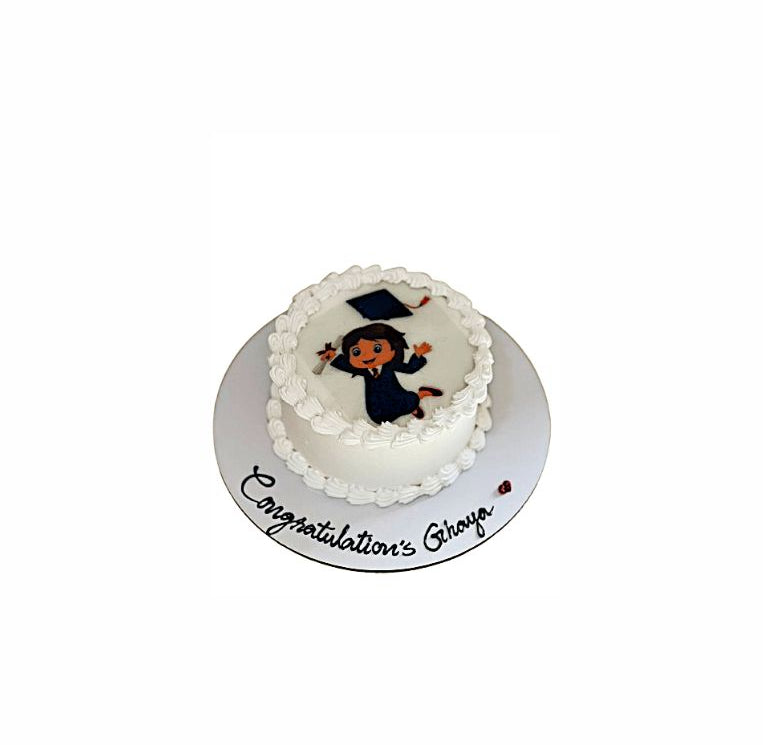 Little Angel Sweet Success Graduation Cake with Photo – Abu Dhabi in Abu Dhabi | Graduations Cakes Delivery UAE – Legrandeuae