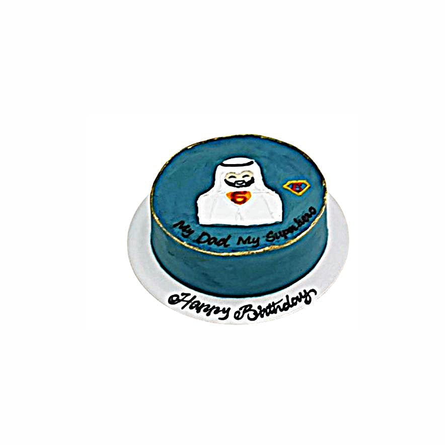 My Dad My Super Hero Birthday Cake – Elegant Father’s Celebration Cake | Abu Dhabi & UAE Delivery in Abu Dhabi | Birthday Cakes – Adults Delivery UAE – Legrandeuae