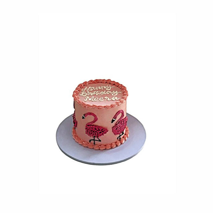 Pink Tropical Flamingo Birthday Cake – Luxury Tropical Theme Cake | Abu Dhabi & UAE Delivery in Abu Dhabi | Birthday Cakes – Adults Delivery UAE – Legrandeuae