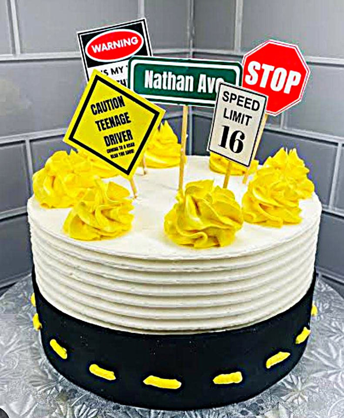 The Journey Begins New License Cake