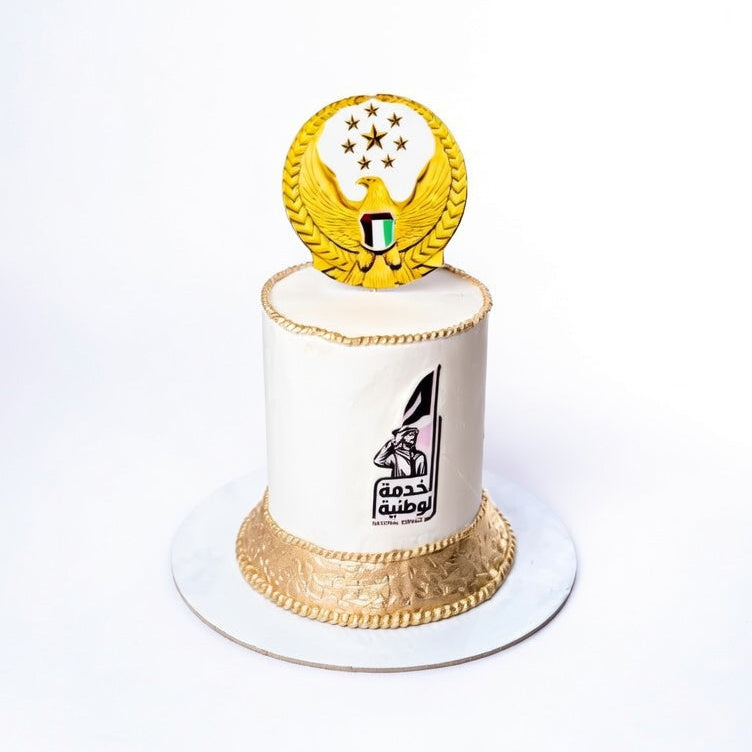 Cake with Army Logo on Top - Abu Dhabi in Abu Dhabi | Army / National Service Cakes Delivery UAE – Legrandeuae