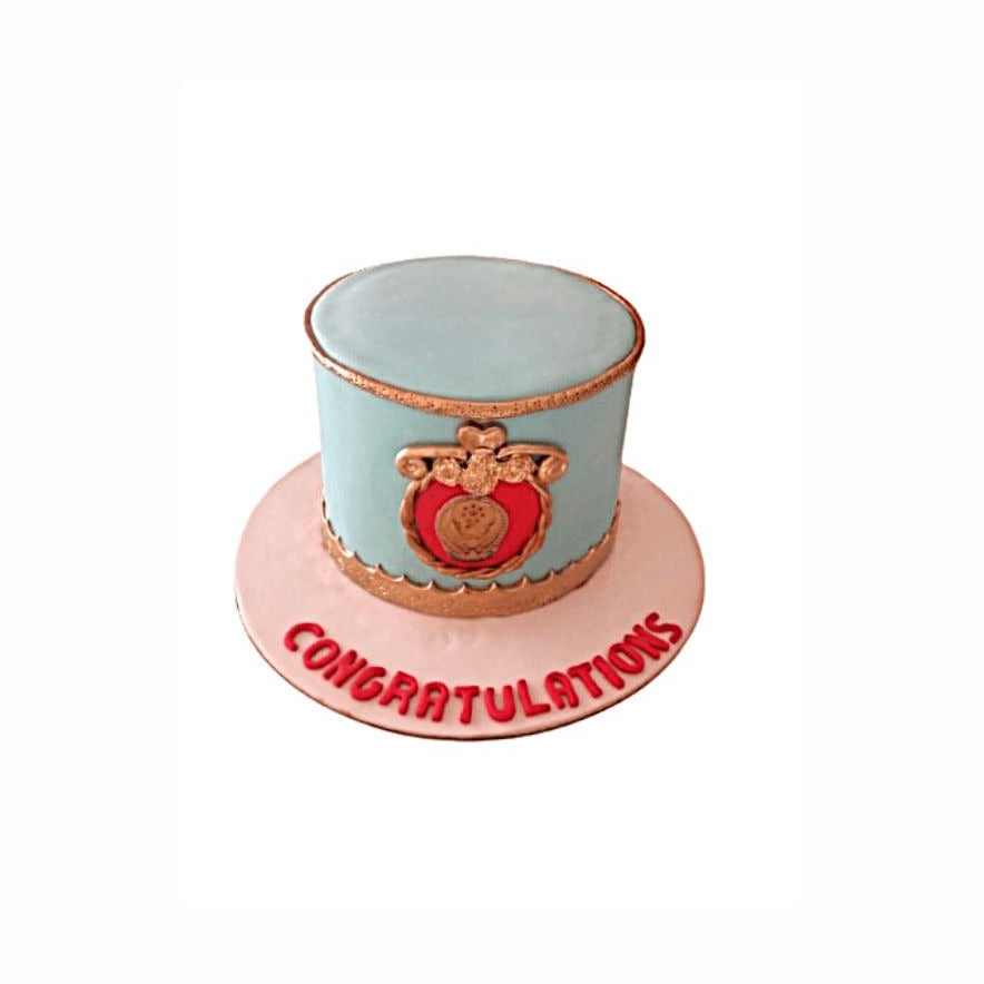 Sky Blue Police Cap Design Cake – Premium Police Theme Cake | Abu Dhabi & UAE Delivery