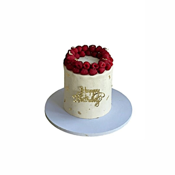 Raspberry Gold Birthday Cake - Abu Dhabi in Abu Dhabi | Delivery UAE – Legrandeuae