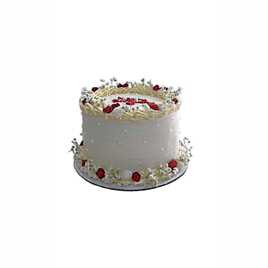 Purple Cake with Baby Breath Design – Elegant Floral Birthday Cake | Abu Dhabi & UAE Delivery in Abu Dhabi | Birthday Cakes – Adults Delivery UAE – Legrandeuae