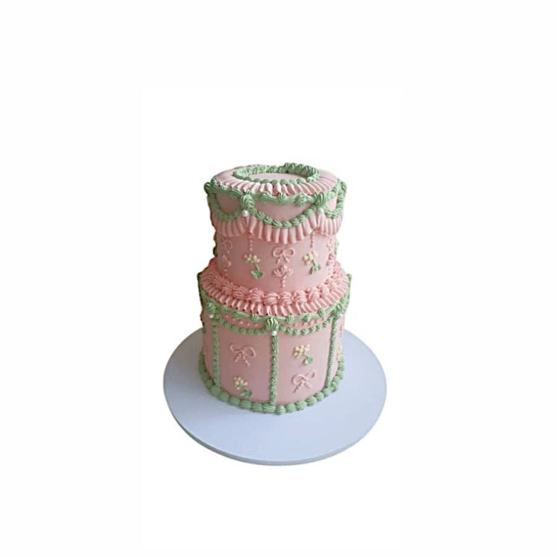 Vintage Style Pink Layer Cake – Luxury Birthday Cake for Adults | Abu Dhabi & UAE Delivery in Abu Dhabi | Birthday Cakes – Adults Delivery UAE – Legrandeuae