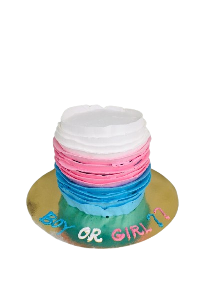 The Oh Baby Ombre Gender Reveal Cake