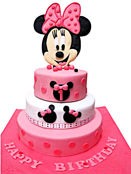 Minnie Mouse Theme Cake