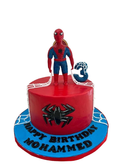 Spidey Classic Hero Cake – Premium Spider-Man Theme Birthday Cake | Abu Dhabi & UAE Delivery in Abu Dhabi | Spider-Man theme cake Delivery UAE – Legrandeuae