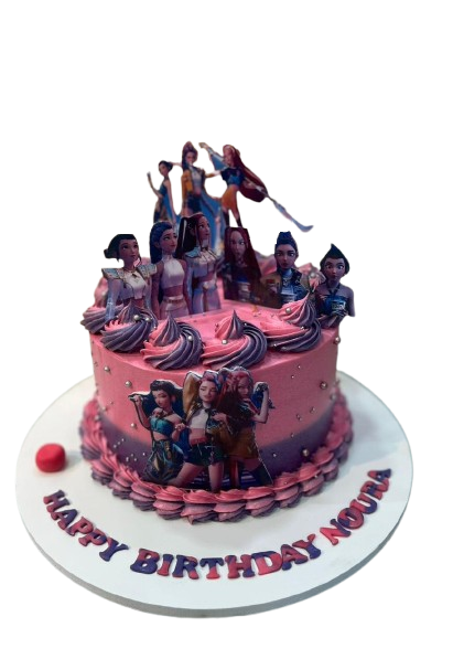 Huntrix Power Girls Cake – Anime Birthday Cake Abu Dhabi UAE Delivery in Abu Dhabi | Huntrix Lady Cakes Delivery UAE – Legrandeuae